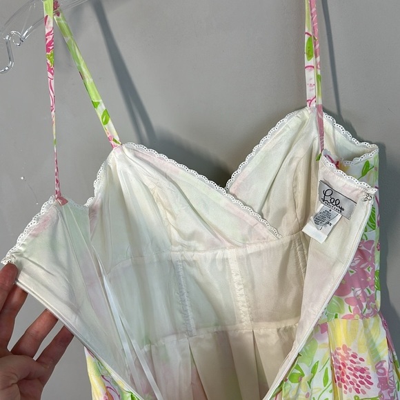 Lilly Pulitzer Billie Silk Cotton Floral Dress Size 4 - Picture 8 of 14
